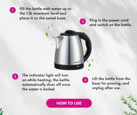 Fast Boil Kettle – Stylish & Cordless | 50% OFF!