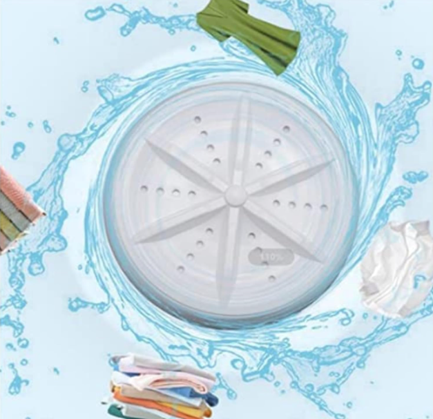 🌀 Mini Turbine USB Washing Machine – Portable Ultrasonic Washer
