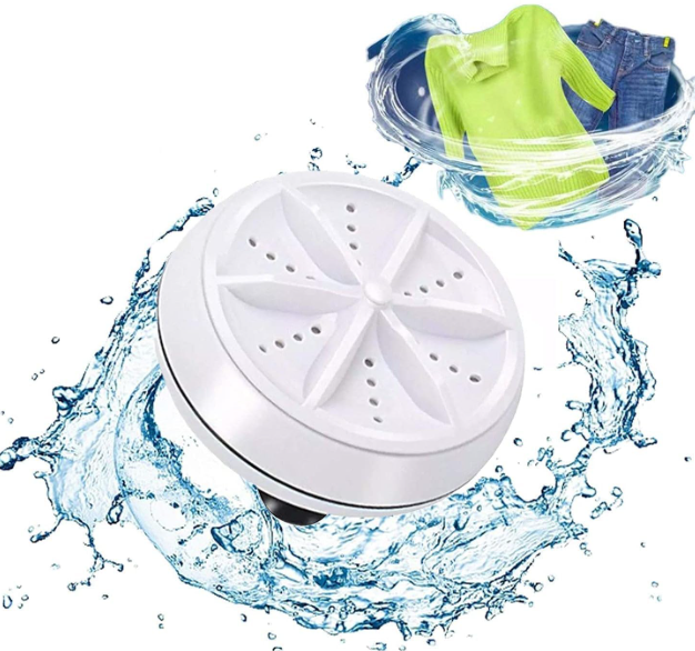 🌀 Mini Turbine USB Washing Machine – Portable Ultrasonic Washer