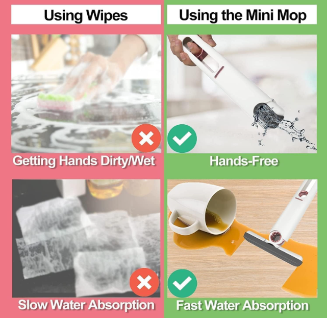 🌟 Smart Mini Mop – Small in Size, BIG on Cleaning Power!