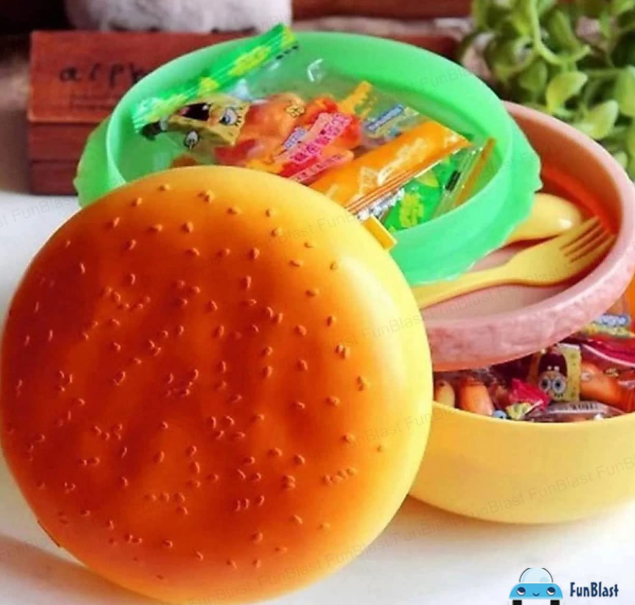 🍔 Modevista™ Burger Shape Lunch Box for Kids