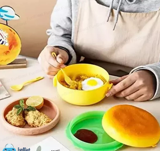 🍔 Modevista™ Burger Shape Lunch Box for Kids