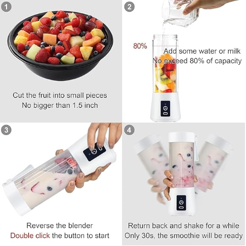 USB Rechargeable Portable Juicer – Blend Anywhere, Anytime!