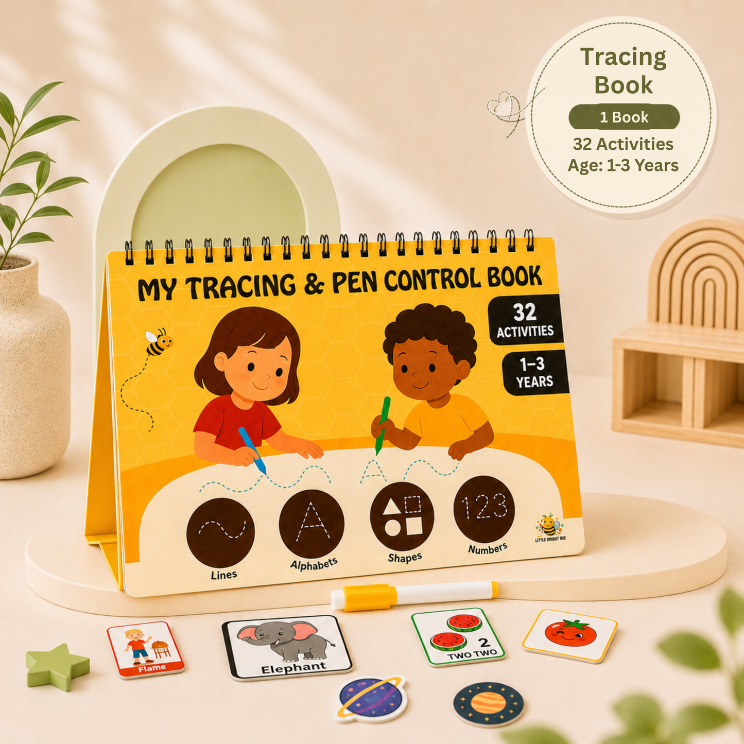 My Tracing & Pen Control Book- 32 Activities (1–3 Years)