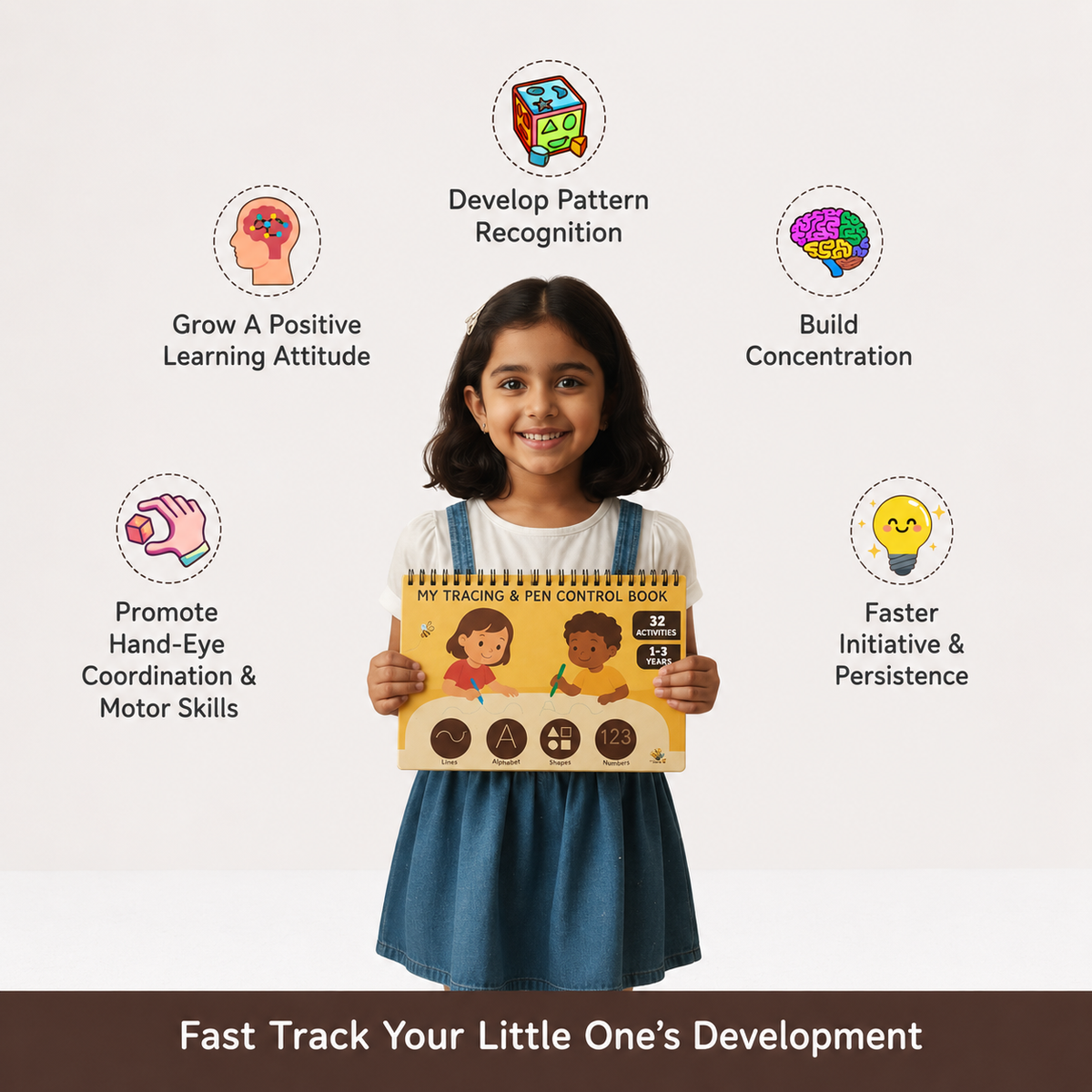 My Tracing & Pen Control Book- 32 Activities (1–3 Years)