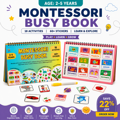 Montessori Busy Book (2-5 Years)