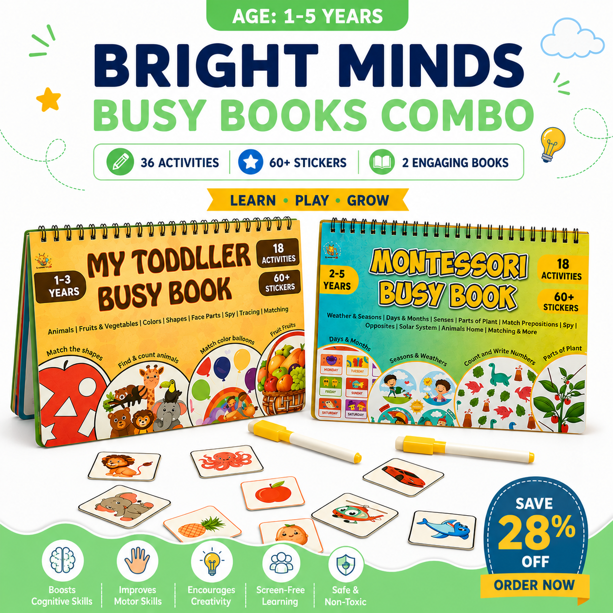 Bright Minds Busy Books Combo