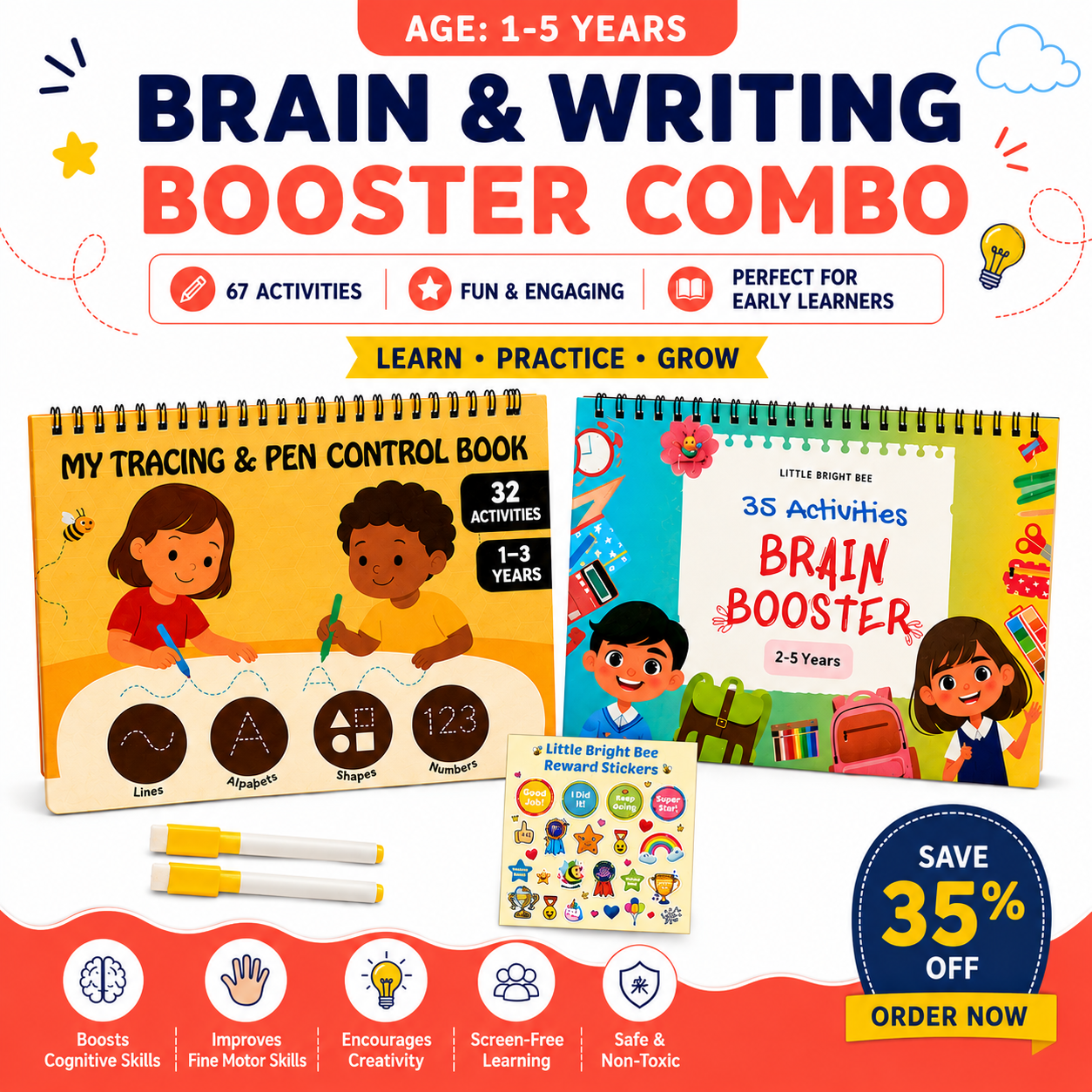 Brain & Writing Booster Combo