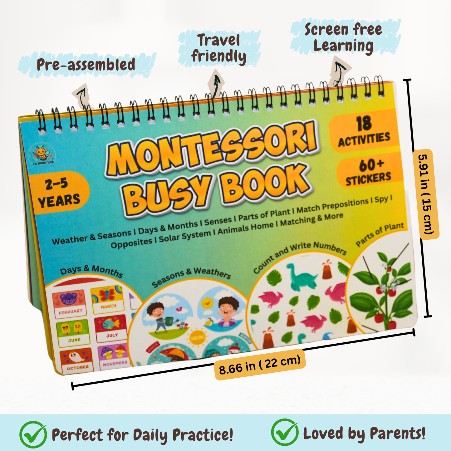 Montessori Busy Book (2-5 Years)