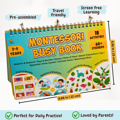 🎁 2–5 Years Learning Combo – Montessori Busy Book + Brain Booster Book