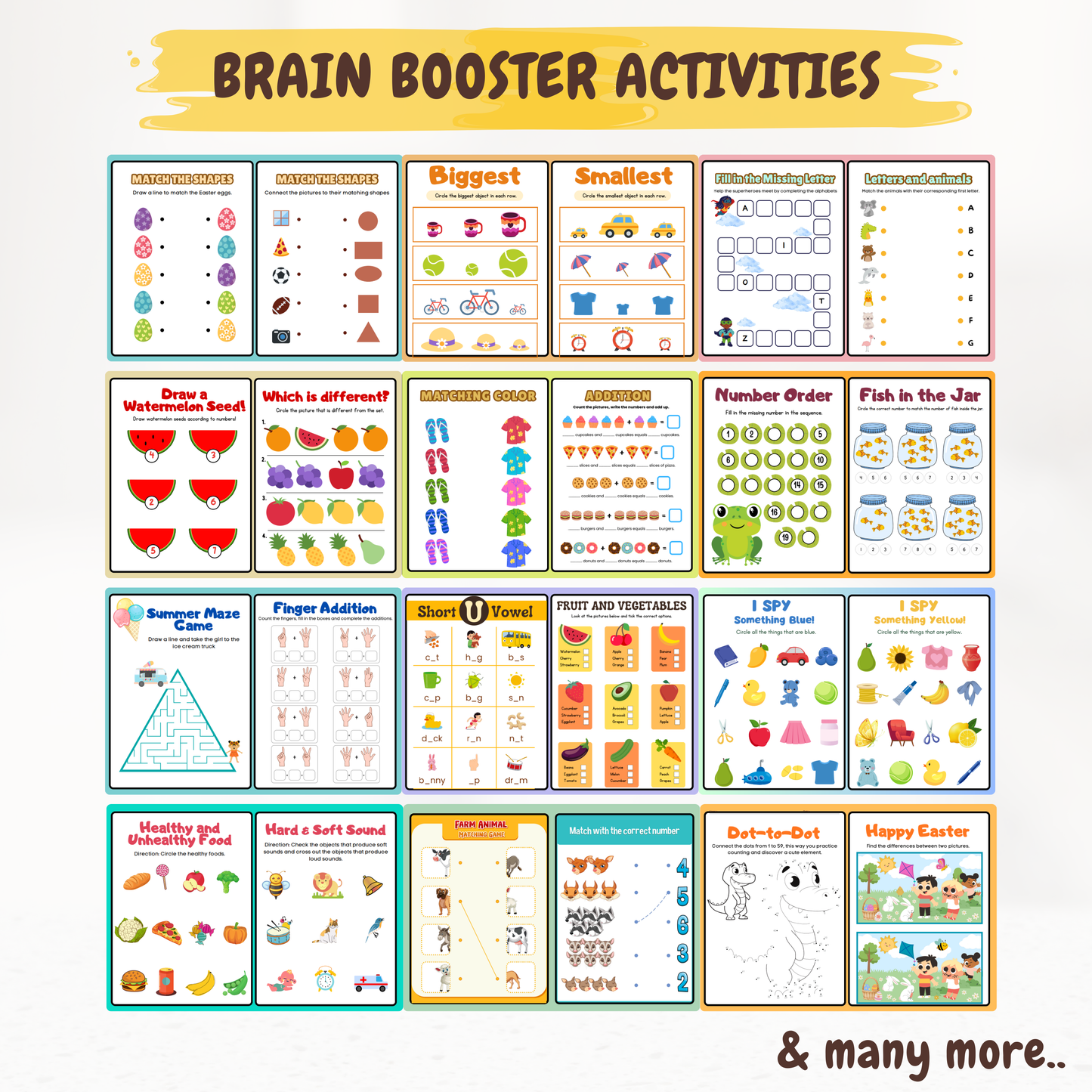 🎁 2–5 Years Learning Combo – Montessori Busy Book + Brain Booster Book