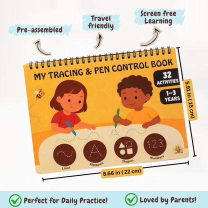 My Tracing & Pen Control Book (1–3 Years)