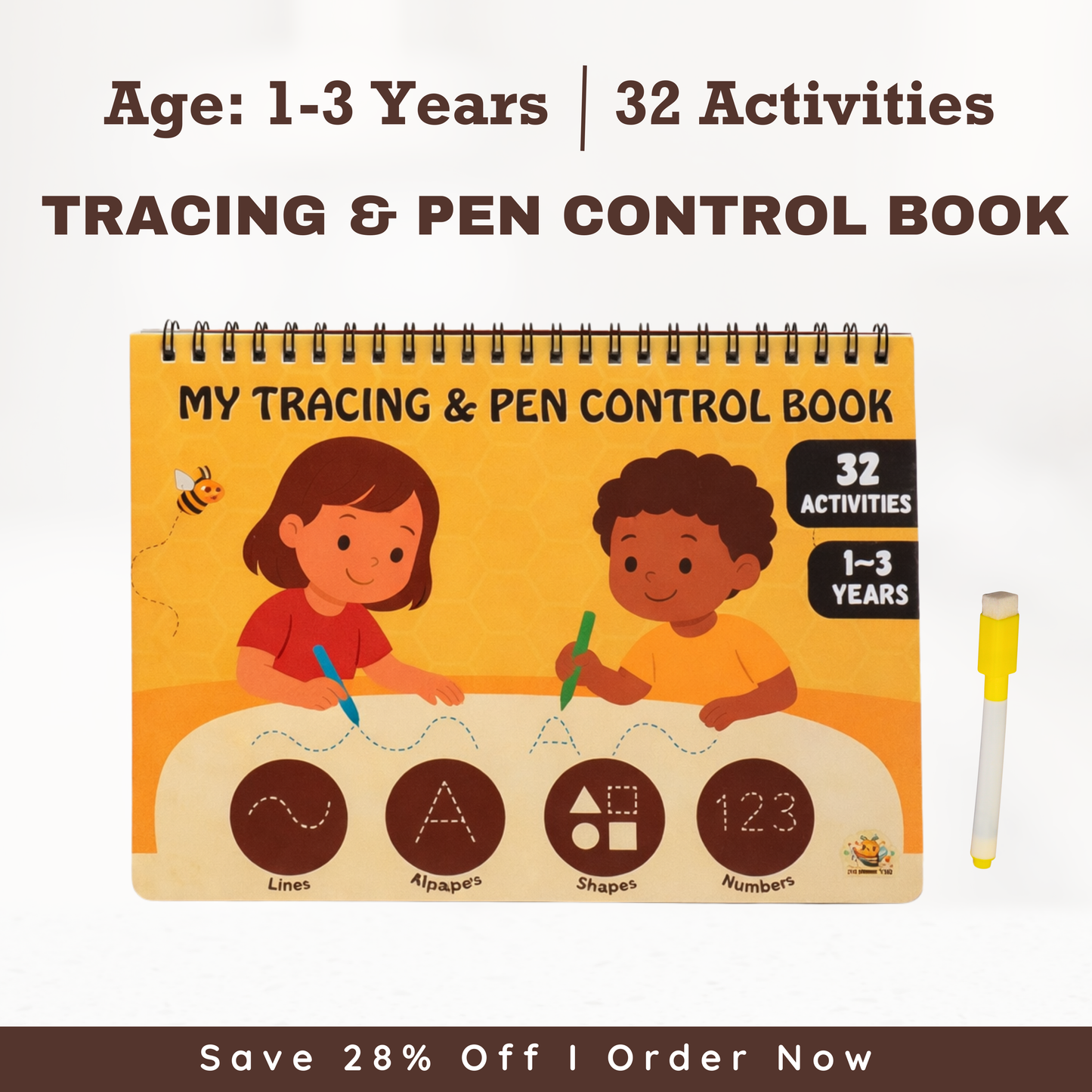 My Tracing & Pen Control Book (1–3 Years)