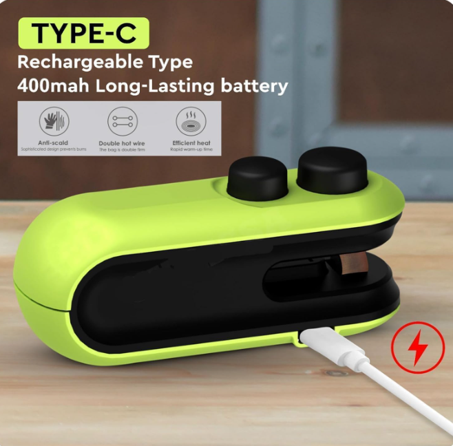 Modevista 2-in-1 Portable Mini Sealer – Seal Freshness, Cut Hassle!