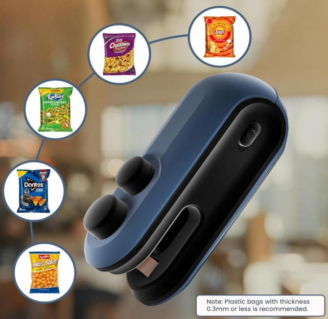 Modevista 2-in-1 Portable Mini Sealer – Seal Freshness, Cut Hassle!