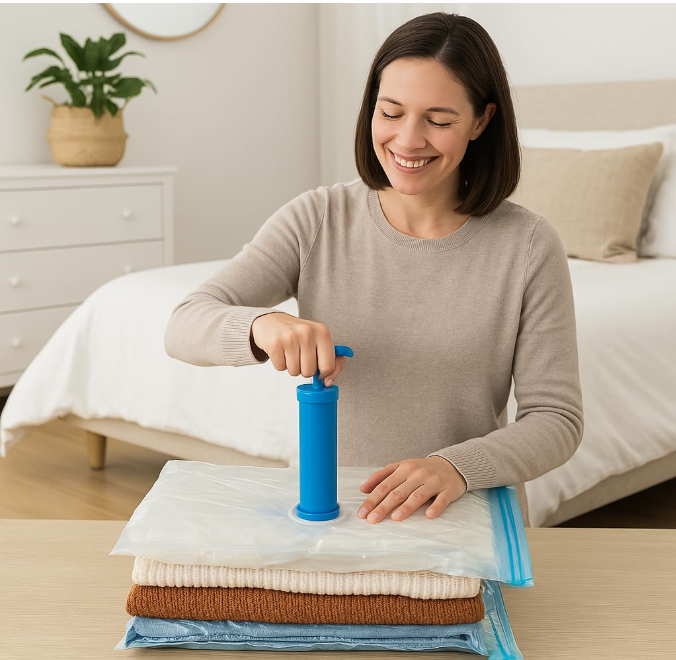Super Saver Vacuum Compression Bags with Hand Pump (Pack of 5)