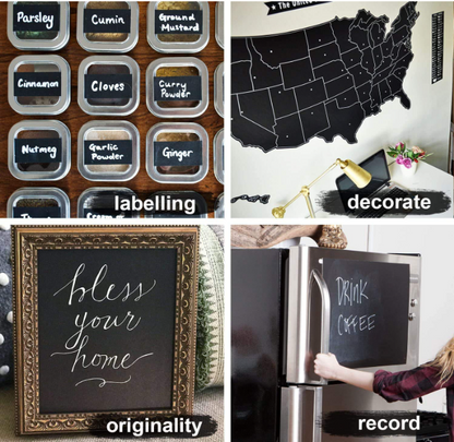 🖤🖍️ Modevista Blackboard Sticker – Write, Draw, Enjoy; Anytime Anywhere!