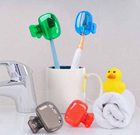Modevista™ Toothbrush Protector Covers (Pack of 6 – Multicolor) 🌈